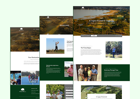 golf club website thumbnail