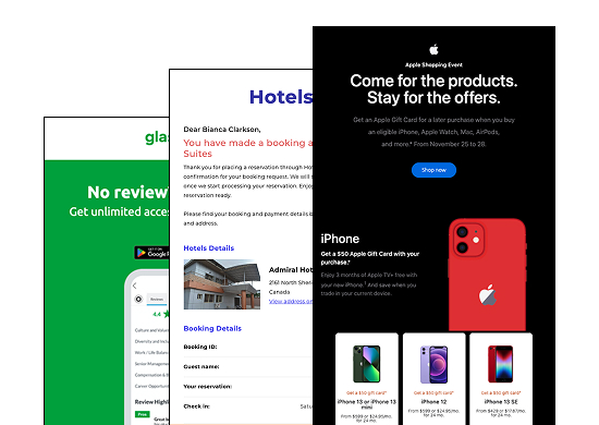 html email websites